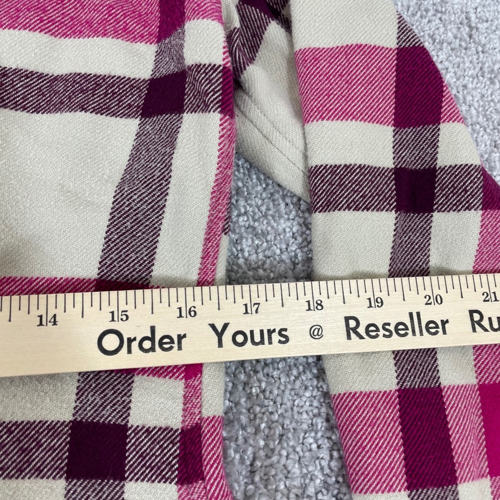 Patagonia Flannel Shirt Womens 4 Cotton Pink Plaid Button Up Camping Lumberjack - Picture 7 of 11